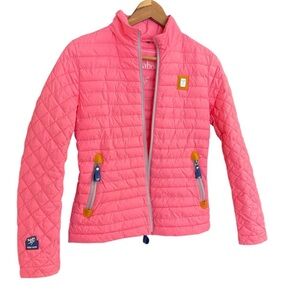 Piero Guidi NWOT S feather puffer vibrant pink ultra lux never worn